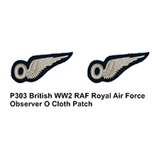 1:6 Scale British WWII RAF Royal Air Force Observer O Cloth Patch